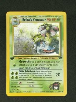 Pokemon Gym Heroes Erika’s Venusaur 1st Edition Holo Rare - 4/132 NM - Image 1
