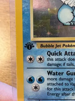 Vaporeon Holo FIRST EDITION 12/64 Jungle Set Rare Vintage Pokemon TCG Ungraded - Image 2