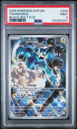 2025 POKEMON SVP EN-SV BLACK STAR PROMO #209 THUNDURUS PSA 9 - Image 1