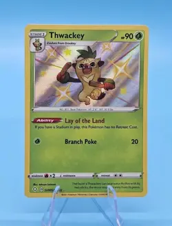 Thwackey SV005/SV122 Pokemon TCG 2021 Shining Fates: Shiny Vault Holo Ultra Rare - Image 2