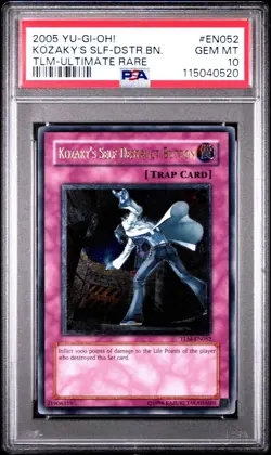 2005 Yu-Gi-Oh! Kozakys Self Destruct The Lost Millennium TLM Unlim UTR PSA 10 - Image 1