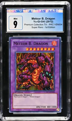 Yugioh - Meteor B Dragon - 1st Edition - Super Rare - CGC 9 Mint - Free Pack - Image 1