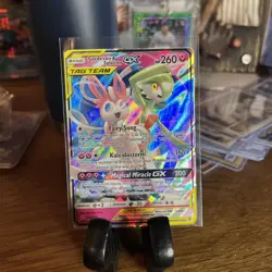 Pokemon TCG - Gardevoir & Sylveon GX Holo Card 130/214 Tag Team Unbroken Bonds - Image 1