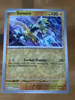 Zeraora #055/142 English Stellar Crown Reverse Holo Pokemon Card - Image 1