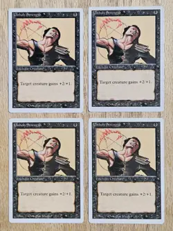 MTG - (x12) Enchant Creature Cards, Revised. Three sets of four cards. - Image 5