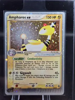 Pokemon TCG Ampharos EX Dragon Ultra Rare Holo Card 89/97 LP Condition - Image 1