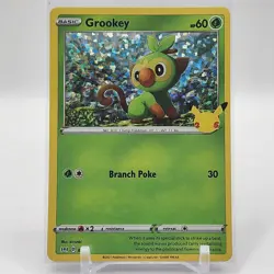 Grookey - 8/25 - Confetti Holo - McDonalds 2021 - Pokemon Card - NM/M - Image 1