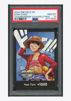 One Piece PSA 10 Don!! Card Luffy 2024 Championship '23 World Final English #2 - Image 1