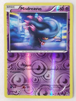 REVERSE HOLO Misdreavus 65/162 VLP XY Breakthrough Pokemon Card - Sui Art - Image 1