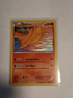 Pokemon Moltres Legendary Treasures 22/113 Holo TCG Black & White Rare Card - Image 1