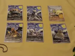 6 Starry Night Pokemon x Van Gogh Promo Card - NM - Image 1