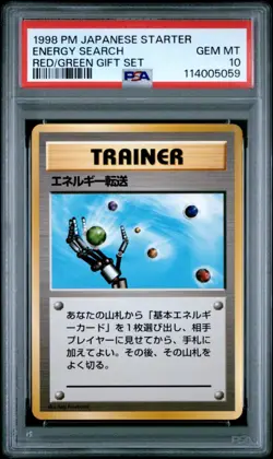 Energy Search No Rarity Red/Green Set Japan Pokemon Card 1998 PSA 10 GEM MINT - Image 1