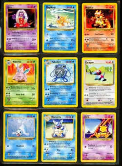 1999-2000 Pokemon BASE SET 4TH PRINT Edition NEAR COMPLETE Non Holo Cards Lot UK - Image 3