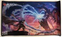 Magic the Gathering Gen Con Playmat Ajani's Last Stand Nicol Bolas 2018 - Image 1
