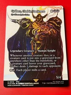 1x FOIL GOLBEZ, CLAD IN DARKNESS - Final Fantasy MTG Magic Syr Konrad, the Grim - Image 1