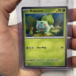 Bulbasaur SVP EN 046 - 151 Black Star Promo - Cosmos Holo Pokemon Card NM SWIRL - Image 1
