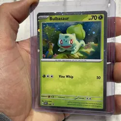 Bulbasaur SVP EN 046 - 151 Black Star Promo - Cosmos Holo Pokemon Card NM SWIRL - Image 2