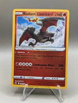Pokemon Crown Zenith Ultra Rare Radiant Charizard 020/159 Collectible Card - Image 1
