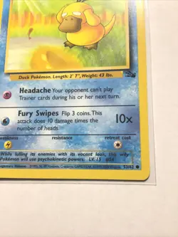 PSYDUCK - 53/62 - 1999-2000 Red Logo Australian - Fossil - Pokemon Card - LP - Image 2