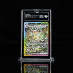 TAG 8.5 - 2025 Pokemon SV Prismatic Evolutions Leafeon EX #144/131 SIR - Image 1