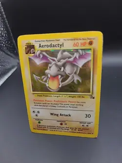 Pokemon TCG Aerodactyl Fossil Set Unlimited Holo Rare 1/62 HP - Image 3
