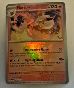 Flareon Master Ball Reverse Holo NM Prismatic Evolutions 013/131 Pokemon TCG - Image 1