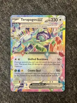 Terapagos ex 128/142 Sv07: Stellar Crown Double Rare Holo Pokemon TCG NM - Image 1
