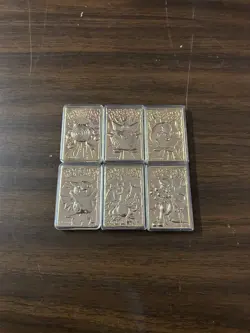 1999 Pokemon Burger King 23K Gold Plated Full Set of 6 w/ COA Charizard, Pikachu - Image 1