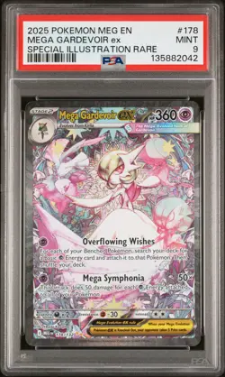 2025 POKEMON MEG EN-MEGA EVOLUTION #178 MEGA GARDEVOIR EX PSA 9 - Image 1