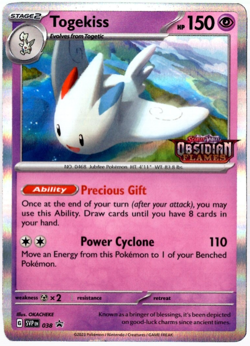 Togekiss SVP 038 Pre Release Stamped Obsidian Flames Promo Pokemon TCG NM - Image 1