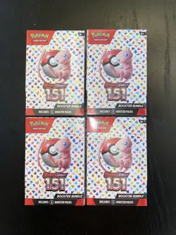 Pokemon TCG Scarlet & Violet 151 Booster Bundle Lot of 4 Sealed - Image 1
