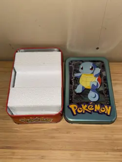 1998 Pokemon Topps TV Animation Edition Squirtle Tin - EMPTY - Image 3