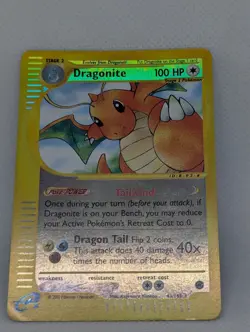 Dragonite 043/165 Expedition Base Set Reverse Holo Rare Pokemon TCG Nintendo LP - Image 3
