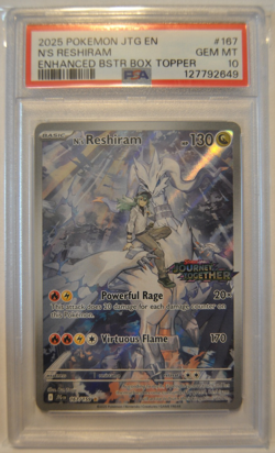 Pokemon: Journey Together: N's Reshiram Enhanced 167/159 PSA 10 - Image 1