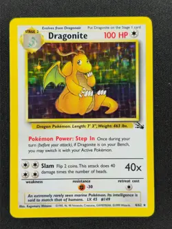 Dragonite Holo 4 Pokemon Fossil MP 🔥🔥🔥 - Image 1