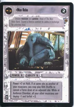 Star Wars CCG Jabbas Palace Card Max Rebo - Image 1