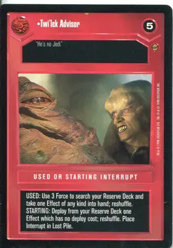Star Wars CCG Jabbas Palace Card Twilek Advisor - Image 1