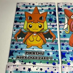 Rare Blue Star Pokemon Card Database Christmas Set Poncho Pikachu FULL SET! - Image 3