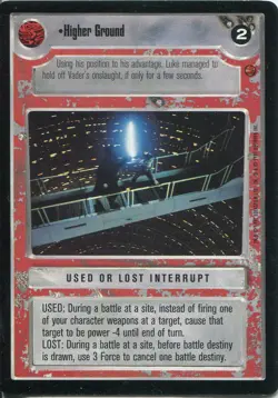 Star Wars CCG Cloud City Card Higher Ground - Image 1
