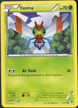 Yanma 3/119 XY - Phantom Forces Regular - Pokemon Card - Image 1
