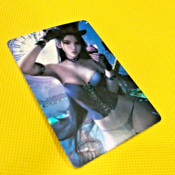 League of legends Caitlyn Anime ACG Waifu Gold Cartoon Beauty Holo Card - Image 2