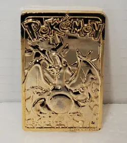 Pokemon 23K Gold Plated CHARIZARD Trading Card (1999, Burger King) w. COA & Box - Image 2