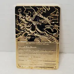 Pokemon 23K Gold Plated CHARIZARD Trading Card (1999, Burger King) w. COA & Box - Image 3