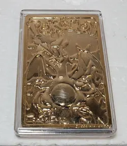 Pokemon 23K Gold Plated CHARIZARD Trading Card (1999, Burger King) w. COA & Box - Image 5