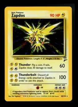 Zapdos 20/130 Base Set 2 2000 Holo Rare WOTC Pokemon Card TCG - Image 1