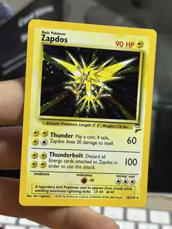Zapdos 20/130 Base Set 2 2000 Holo Rare WOTC Pokemon Card TCG - Image 3