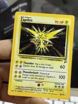 Zapdos 20/130 Base Set 2 2000 Holo Rare WOTC Pokemon Card TCG - Image 4