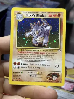 #2 Brock's Rhydon 2/132 Gym Heroes 2000 Holo Rare WOTC Pokemon Card TCG - Image 3