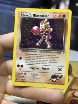 #2 Rocket's Hitmonchan 11/132 Gym Heroes 2000 Holo Rare WOTC Pokemon Card TCG - Image 3