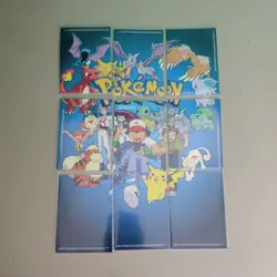 1999 Pokemon TV Animation Series 1 Complete 9 card Puzzle Set - Image 1